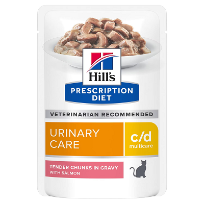 Hills Prescription Diet c/d Urinary Care влажный корм для кошек, профилактика и лечение МКБ, Лосось, 85г