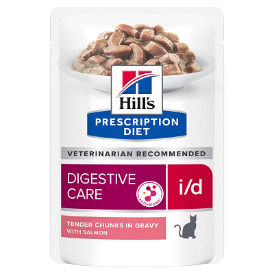 Hills Prescription Diet i/d Digestive Care влажный корм для кошек, профилактика и лечение ЖКТ, Лосось 85г