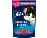 Felix Аппетитные Кусочки, влажный корм для кошек, Ягненок, желе, 85г