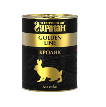 Гурман GOLDEN LINE влажный корм для собак, желе, Кролик, 340 г