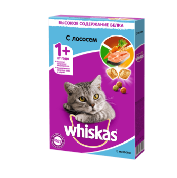 Whiskas сухой корм для кошек, Лосось, 350 г