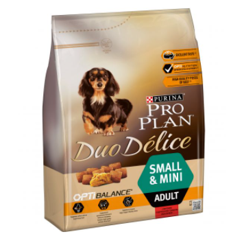 Pro Plan Duo Delice Small & Mini Adult сухой корм для мелких и карликовых пород собак Говядина, 2,5 кг