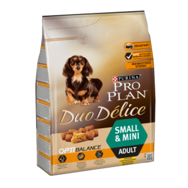 Pro Plan Duo Delice Small & Mini Adult сухой корм для мелких и карликовых пород собак Курица, 2,5 кг