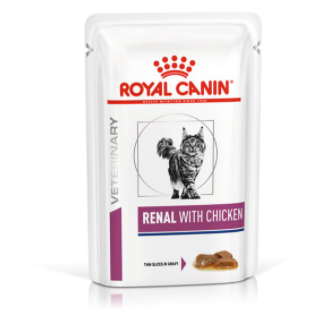 ROYAL CANIN VETERINARY Renal влажный корм для кошек, профилактика и лечение почек, Цыпленок, 85 г