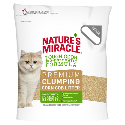 Nature Miracle наполнитель для кошачьего туалета комкующийся Кукурузный, 8кг