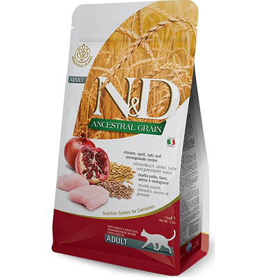 Farmina N&D PRIME ADULT Adult сухой корм для кошек Курица-Гранат, 1,5 кг