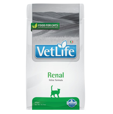 Farmina Vet Life Renal сухой корм для кошек, профилактика и лечение почек, 400 г