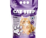 CAT STEP Crystal Lavender наполнитель для кошачьего туалета впитывающий, силикагель с ароматом Лаванды, 3,8 л