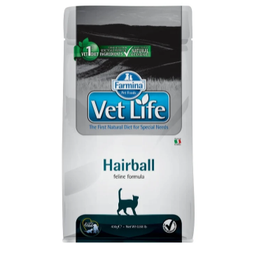 Farmina Vet Life Hairball сухой корм для кошек для выведения шерсти из кишечника, 400 г