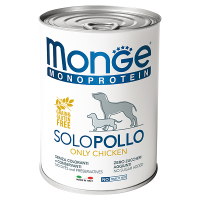 Monge Monoprotein Dog влажный корм для собак, Курица паштет 400г