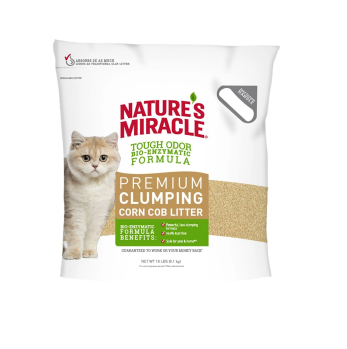 Nature Miracle наполнитель для кошачьего туалета комкующийся Кукурузный, 4,5 кг
