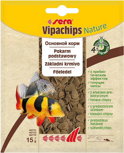 Sera Vipachips Nature корм в чипсах для донных рыб, 15г