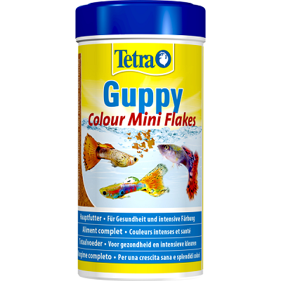 Tetra Guppy Colour Mini Flakes корм в хлопьях для гуппи, усиление окраски, 250 мл