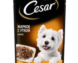 Cesar влажный корм для собак, жаркое с Уткой, желе, 85г