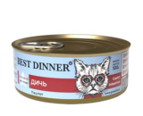 Best Dinner влажный корм для кошек с чувствительным пищеварением, Дичь паштет 100г
