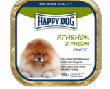 Happy Dog влажный корм для собак, Ягнёнок-Рис, паштет, 100 г