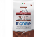MONGE Adult Mini Monoprotein сухой корм для собак мини пород, Ягненок, Рис, Картофель 2,5кг