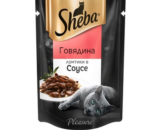 Sheba Pleasure влажный корм для кошек Говядина в соусе, 85г