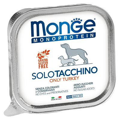 Monge Monoprotein Dog влажный корм для собак, Индейка, паштет 150г