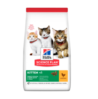 Hills Science Plan Kitten сухой корм для котят до 1 года, Курица, 300 г