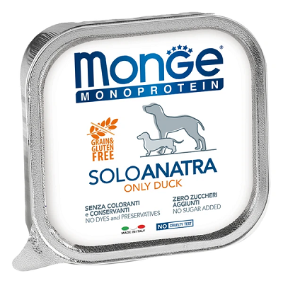 Monge Monoprotein Dog влажный корм для собак, Утка паштет 150г