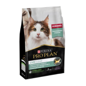 Pro Plan LiveClear сухой корм для стерилизованных кошек Индейка, 2,8 кг