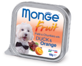 Monge Fruit влажный корм для собак, Утка, Апельсин, паштет 100г