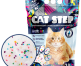 CAT STEP Arctic Art наполнитель для кошачьего туалета впитывающий, силикагель, 3,8 л