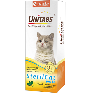 Unitabs Steril Cat витамины в виде пасты для стерилизованных кошек 120мл